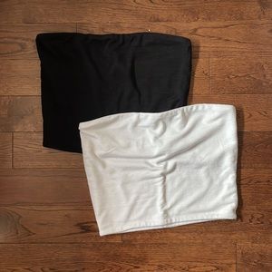 Aritzia Wilfred Free Tube Top (black and white)